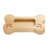 Wooden Dog Bone Business Card Holder with Paw Print Design
