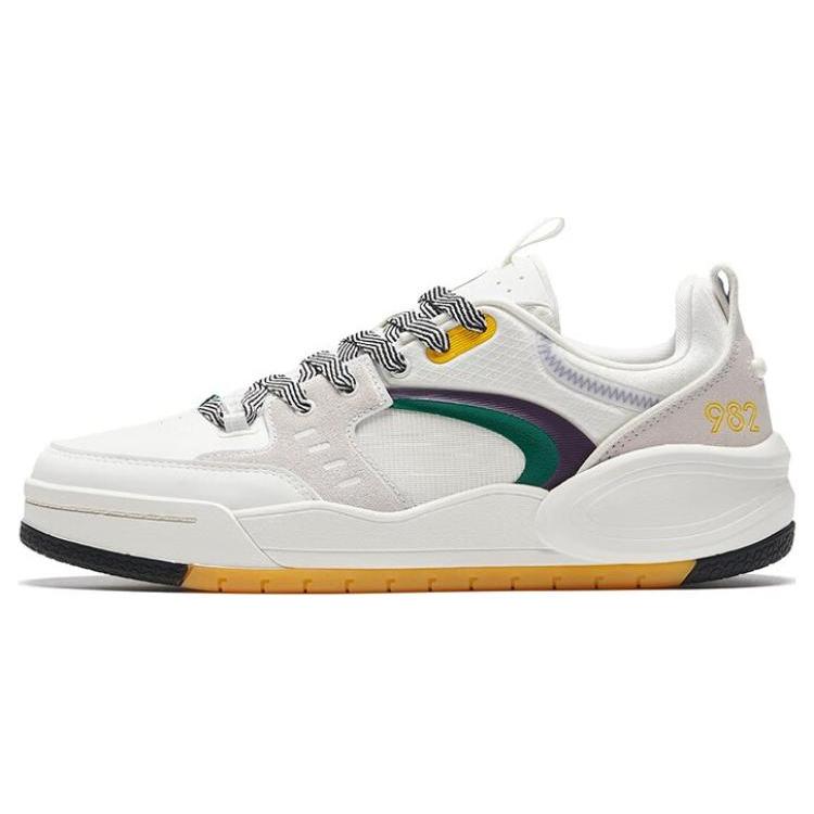 

Anta 982EVO Slip Resistant Abrasion Resistant Low top Skateboard Shoes Men s White Green Yellow 112338062-4 40