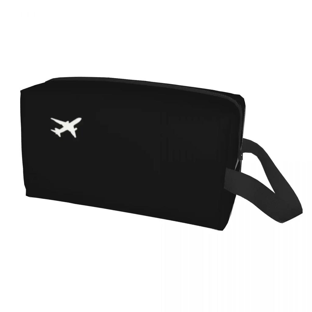 Aeroplanes Flight Toiletry Bag for Airplane Aviation Aviator Makeup Cosmetic Organizer Ladies Beauty Storage Dopp Kit Box
