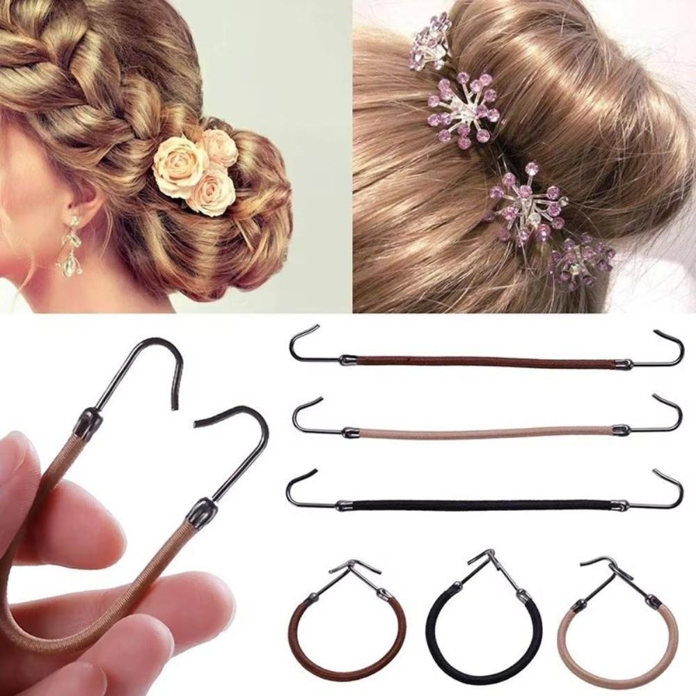 5/10 Stück Spiralförmige Haarklammern Pferdeschwanz Haargummis Doppelhaken Haargummis Damen Haaraccessoires