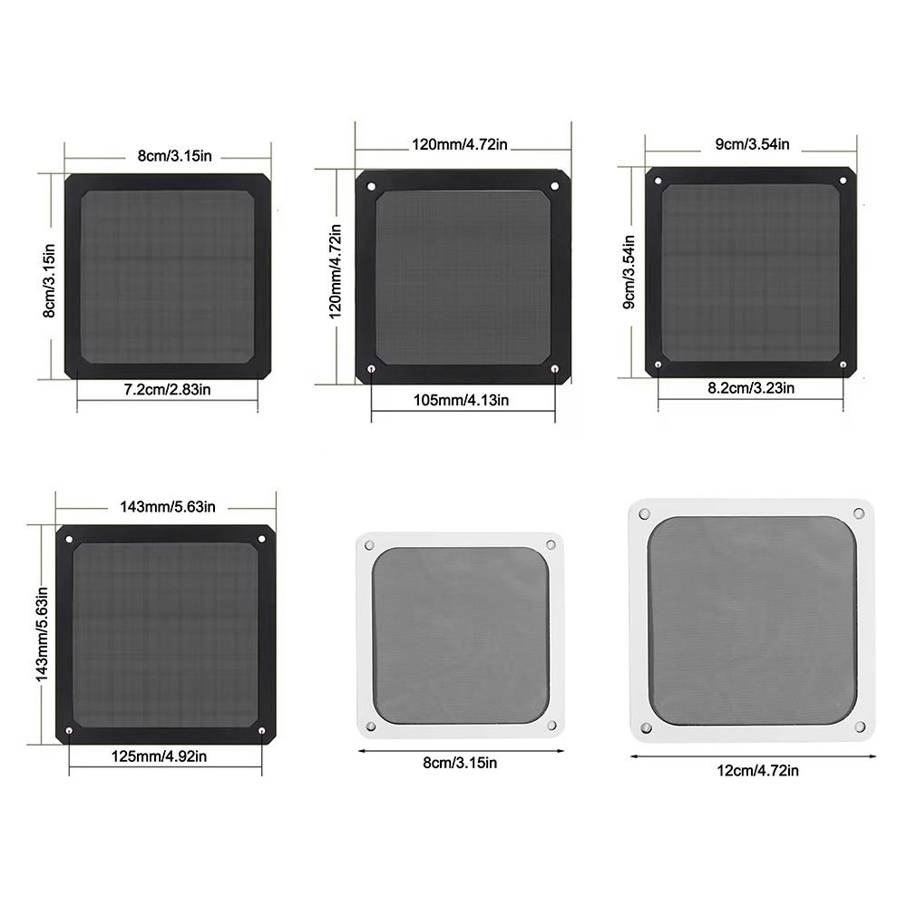with Hole PC Chassis Cooling Fan Dust Filter Magnet Computer Cooler Fan Dust Filter Net Cover