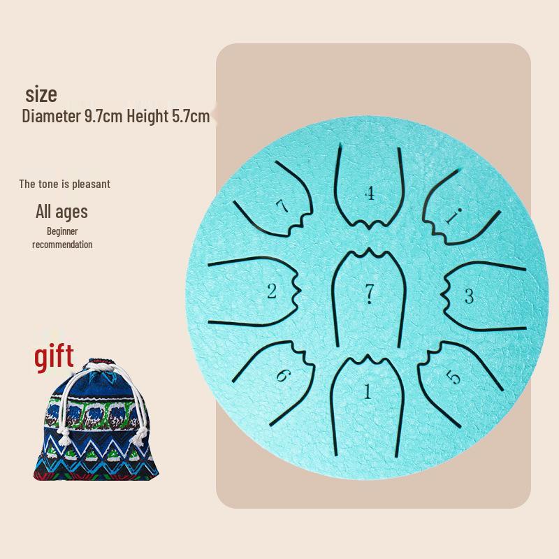6-inch 11-tone Ethereal Steel Tongue Drum - Beginner to Professional Instrument for Kids & Adults