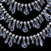 1 Yard Glitter Glass Transparent Crystal Pendant Chain DIY Garment Curtain Bag Tablecloth Decorative Lace Trim Chain