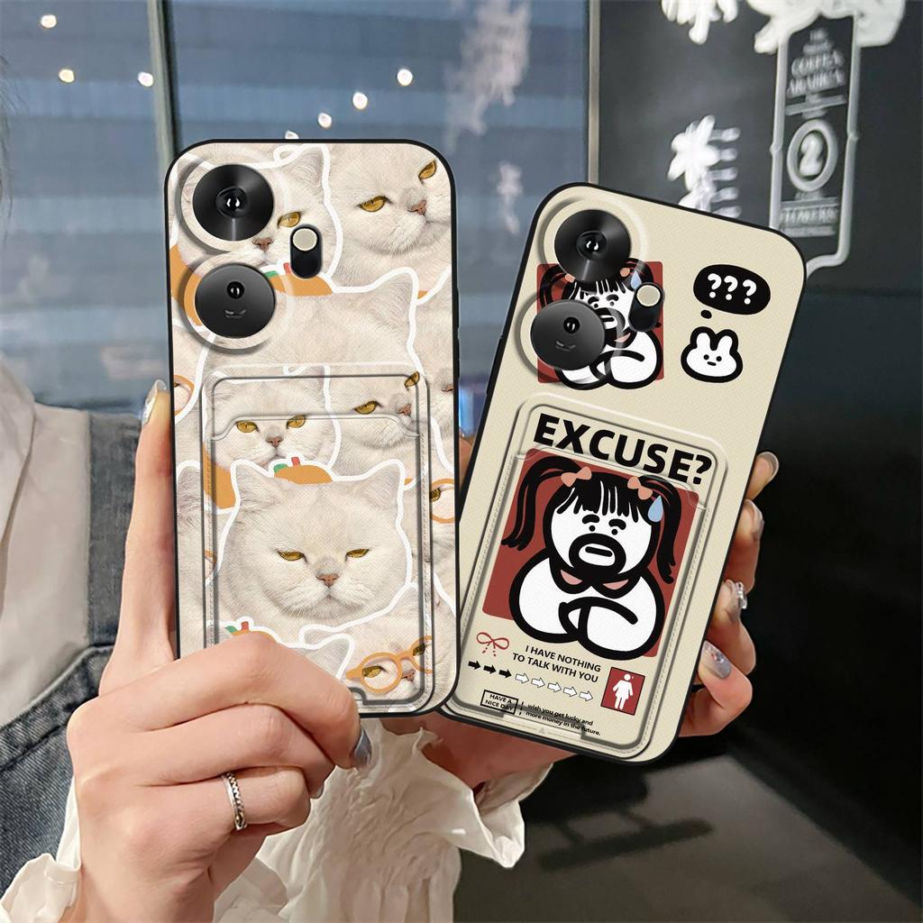 Card Slot Card Bag Phone Case For Itel P55+/P55 Plus Dirt-resistant Graffiti Silicone Cover Anti-dust TPU Protective