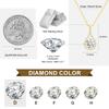 Luxury Women Party Gift Jewelry 925 Sterling Silver 5mm-10mm Moissanite Diamond Iced Out Halo Teardrop Pendant Necklace