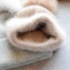 New Rabbit Fur Knitted Hats For Women Real Fox Fur Pom Poms Hat Large Pompom Outdoor Warm Skullies Beanie Winter Hat Christmas