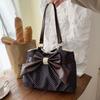 Spring new retro polka dot large-capacity bow lace versatile commuter underarm medieval shoulder bag