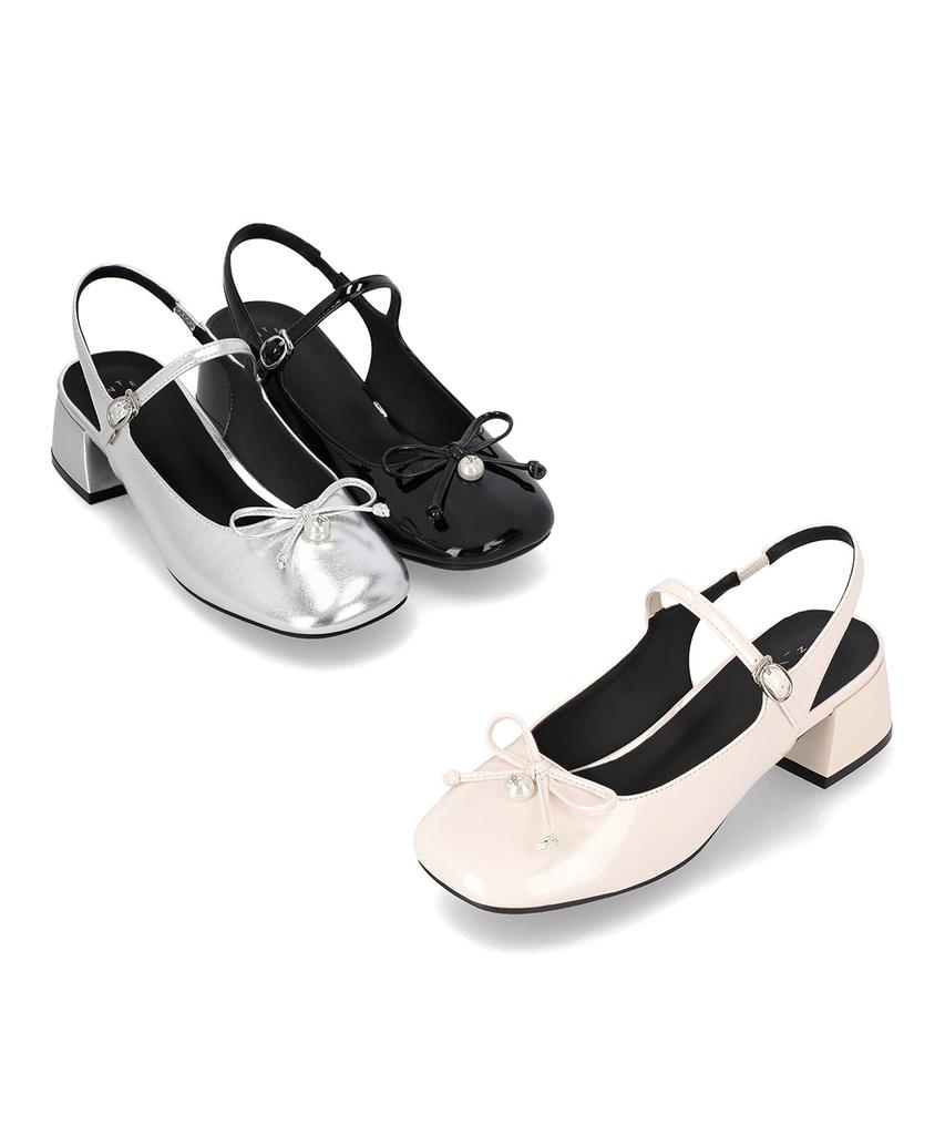 Elcanto Intense Women'S Pearl Ribbon Mary Jane Slingback 4Cm Lcwo29I613