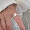 Adjustable Delicate And Butterfly Open Ring For Women Modern Minimalist Fashion Accessory