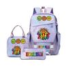 Popular Rhythm Box Sprunki Music Game School Bag Backpack Pencil Bag Three-piece Student Backpack D