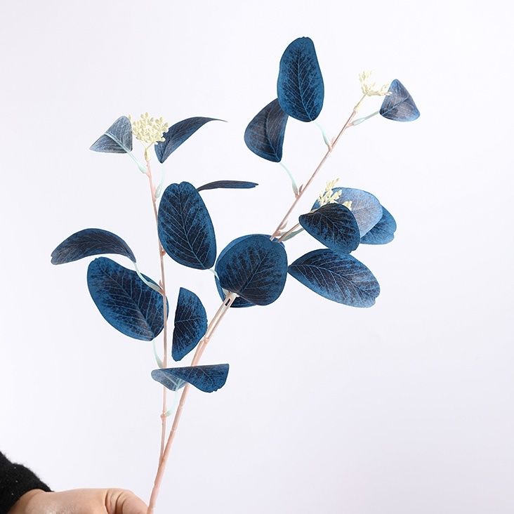 Nordic Style Fake Flower Decoration Simulation Eucalyptus Money Leaf Branch Eucalyptus Leaf Flower Arrangement Green Plant Floral Ornament