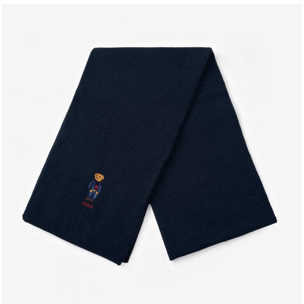 Polo Ralph Lauren Pc1044 433 Solid Denim Bear Gift Set Beanie Muffler