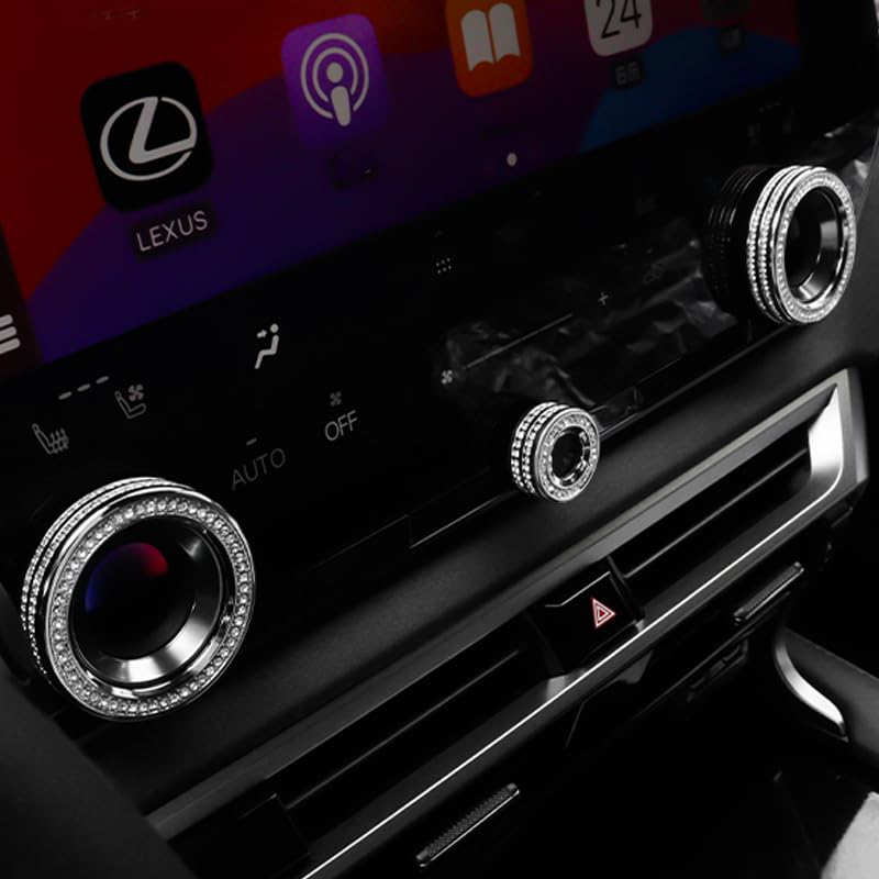 

ONGOXD Металлическая Хрустальная Накладка на Ручку Кондиционера Кольцо Кнопки Старт для Нового Lexus NX20 Аксессуары для Интерьера NX250 NX350 Ручка Кондиционера & &