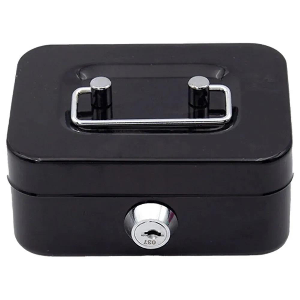 1PC Lockable Safe with Key - Portable Metal Safe, Creative Coin Organiser & Sturdy Storage Box for Kids
