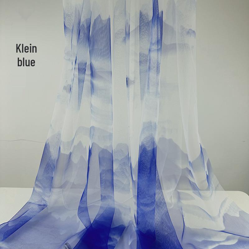 Transparent Calligraphy Gauze Door Curtain: Ancient Chinese Style for Teahouse and Photography