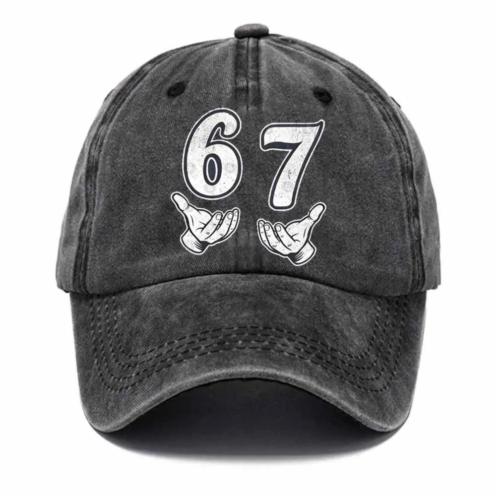For New PVC Men s Vintage Washed Digital Printed Logo Sunshade Baseball Cap 6-Panel Adjustable Adult 56-60 adjustable чёрный