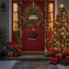 Pine Needle and Berries Door Wreath For Christmas New Year Indoor Outdoor Decorations Easy To Hanging Window Accessory