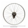 Single Speed Bicycle Rear Wheel Rim 26 Inch Metal Spoke Complete Assembly