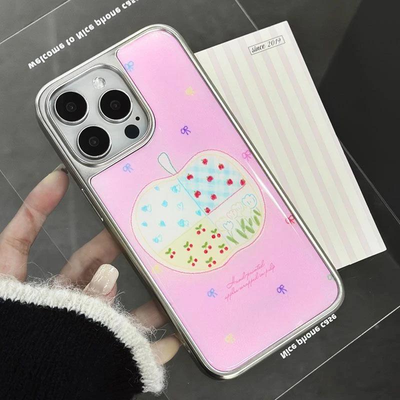 Creative splicing Apple applicable iPhone17 water condensation 16promax mobile phone case 14 personality 13 niche 12 sets 15