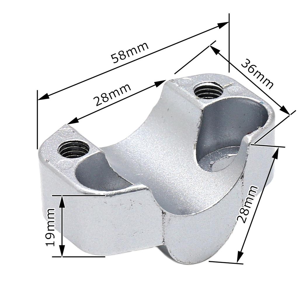 Nakira Bike Handle Post Burrise Adapter for 22.2mm To 28.6mm Height 19mm Nkr962 (Silver)