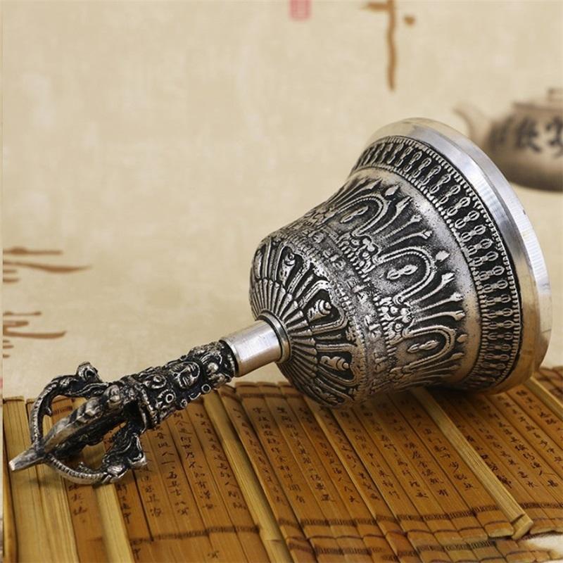 Tibetan Buddhist Meditation Bell and Dorje Set  Shiplies Extra Loud Multi-Purpose Hand Call Bell