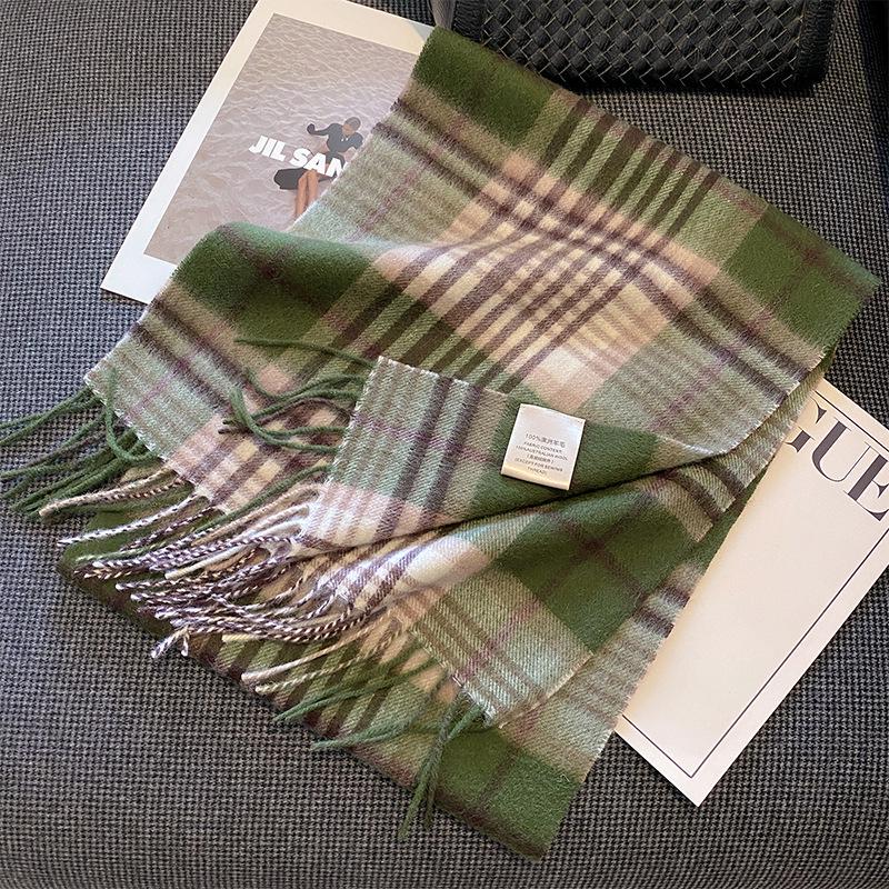 

Модный австралийский шерстяной шарф — теплая, толстая и универсальная шаль для мужчин и женщин в корейском стиле 180 cm