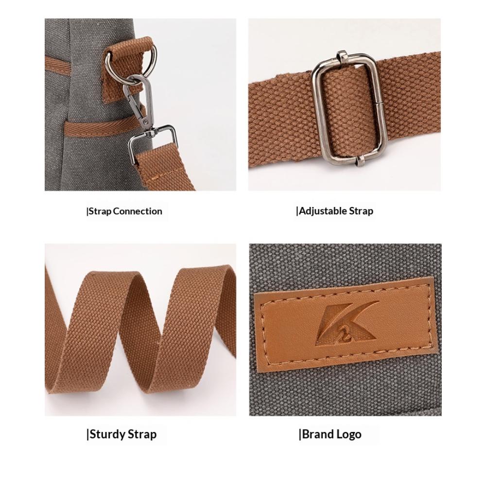 Korean Minimalist Large Canvas Women Crossbody Bag, Durable Washable Versatile Handbag For Office Commute School Life And Weekend Shopping Activities