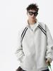 Men's Winter Patchwork Stand Collar Hoodie - Trendy Striped Casual Jacket