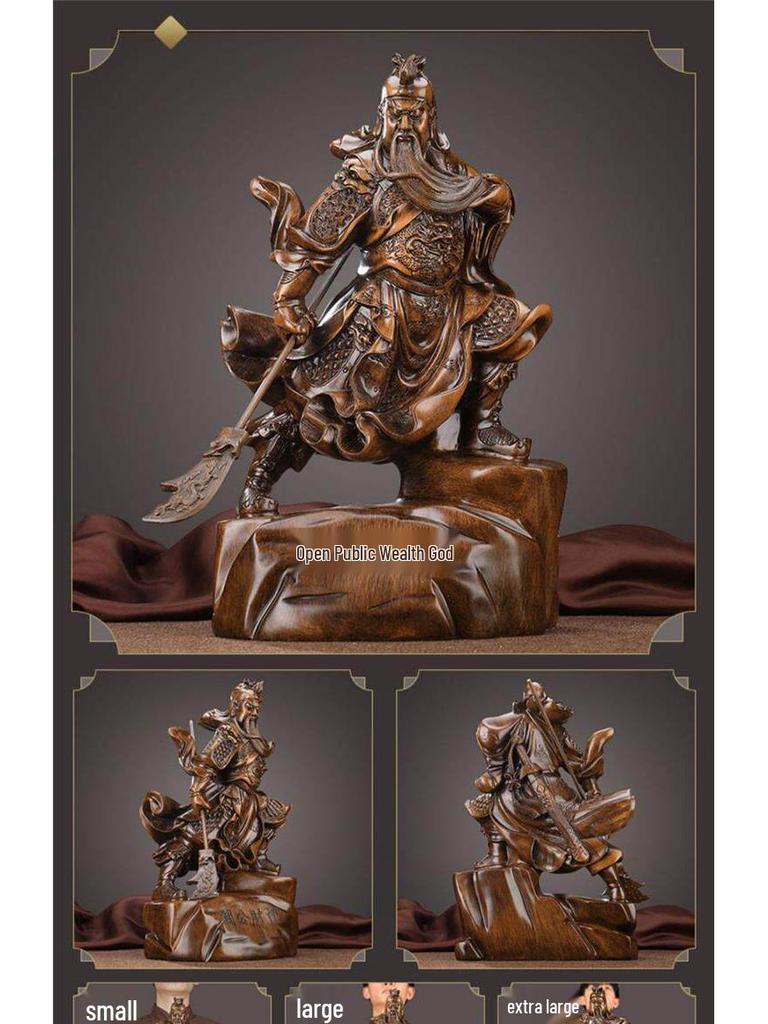 Guan Yu Wealth Statue: Home & Office Decor, Prosperity Symbol, Worship Item, Perfect for Shops & Business Openings
