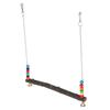 Chicken Swing Toy Suspensible Wooden Chicken Perch Pet Swing Toy with   Flat Bar