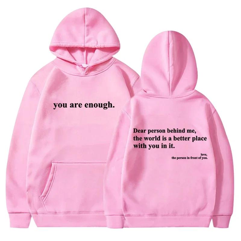 Dear people, the world behind me is better, you are enough pullover, new fashion warm clothing