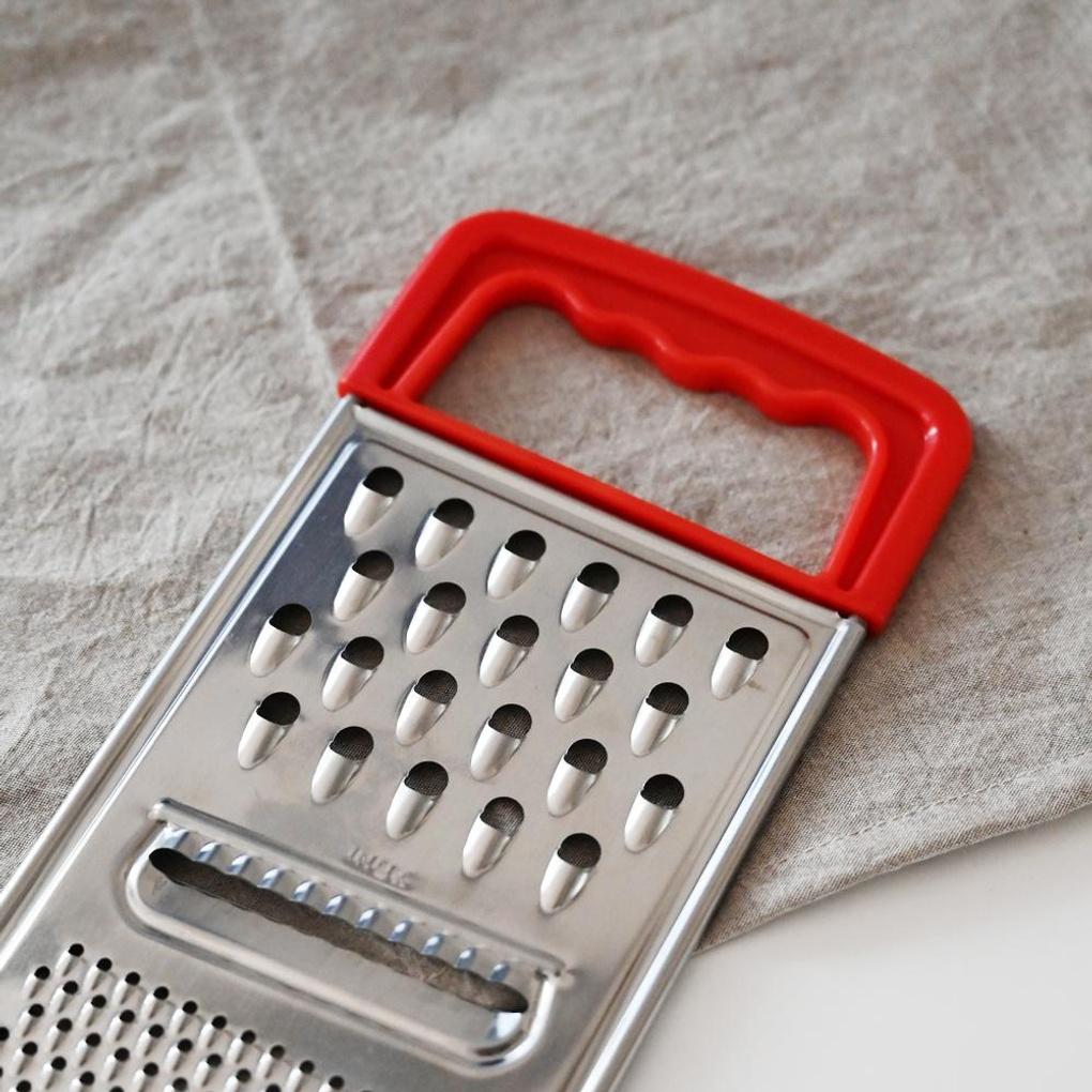 Edelstahl Roter Griff Käsereibe Gemüsereibe