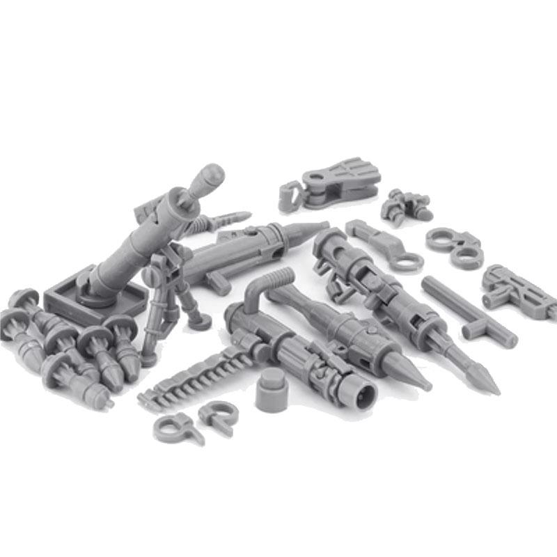 Military Soldier Figures Weapon Building Blocks Accessory Machine Guns Gatling Moxin Nagan Rocket Launcher Shield Toys Gift D124