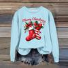 Women's Fashion Casual Long Sleeve Loose Christmas Printed Sweatshirt