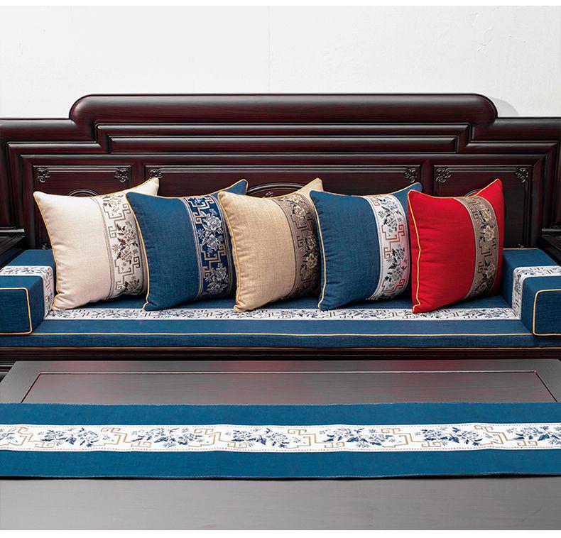 Chinese Style G5Z Throw Pillow Cushion with Core for Sofa & Bed