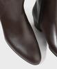 Firenze Atelier 4.7Cm Castarsole Minimal Zipper Ankle Boots 3335 [Brown Fg]