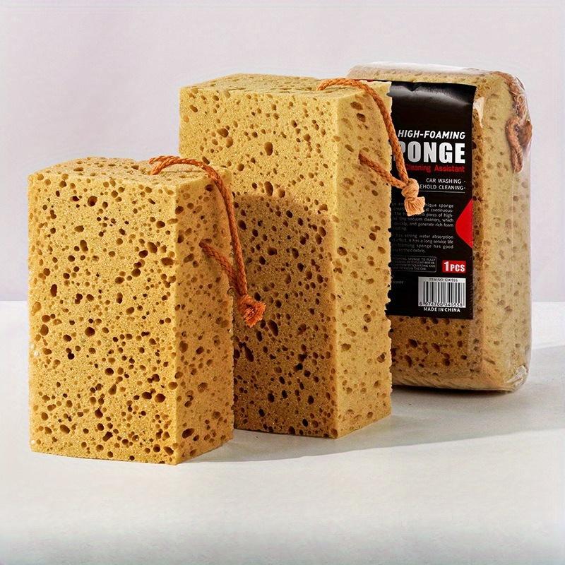 Thickened high foam car wash sponge large honeycomb seaweed sponge block car supplies beauty cleaning decontamination sponge wipe