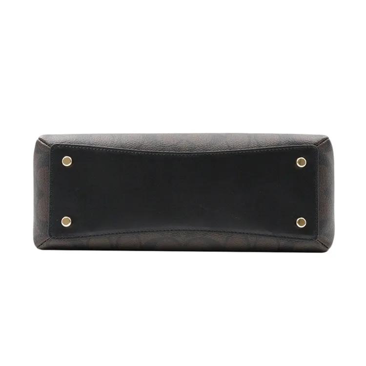 COACH Lillie Cow Leather Handbag , Shoulder Bag , Crossbody Bag Small Women's Dark Brown (Unisex) Handbags 91494 IMAA8
