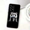 Anime cartoon cat illustration For Samsung A73 A72 A71 A55 A54 A53 A52 A51 A13 A22 A16 A15 A12 A14 A26 A07 5G Black Phone Case