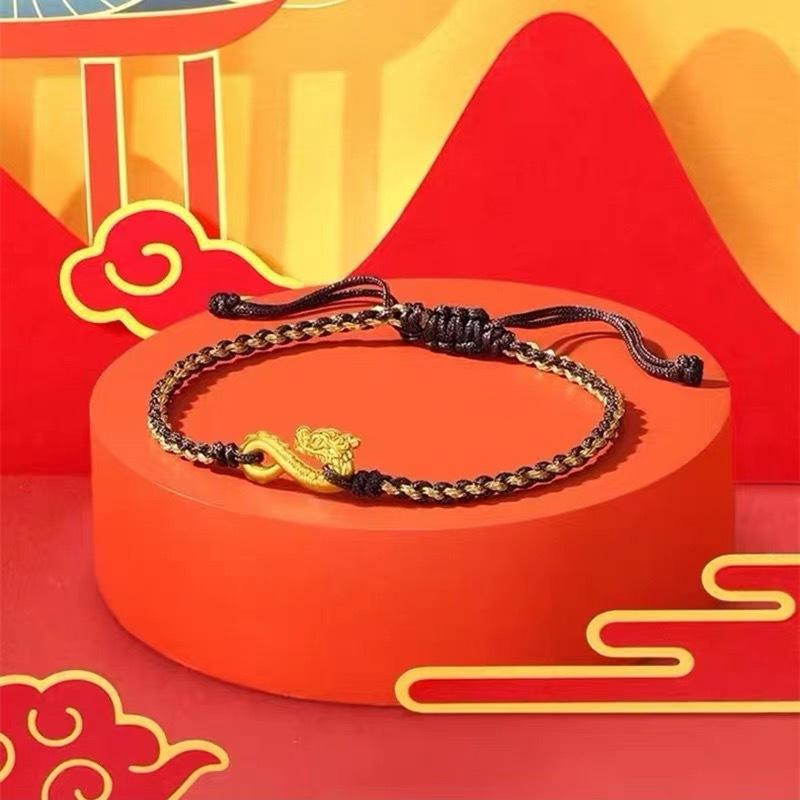 Fashion Hand Braided Dragon Lucky Bracelet Bangle Women Men Red Rope Best Friends Lovers' Gift Bracelet Size Adjustable