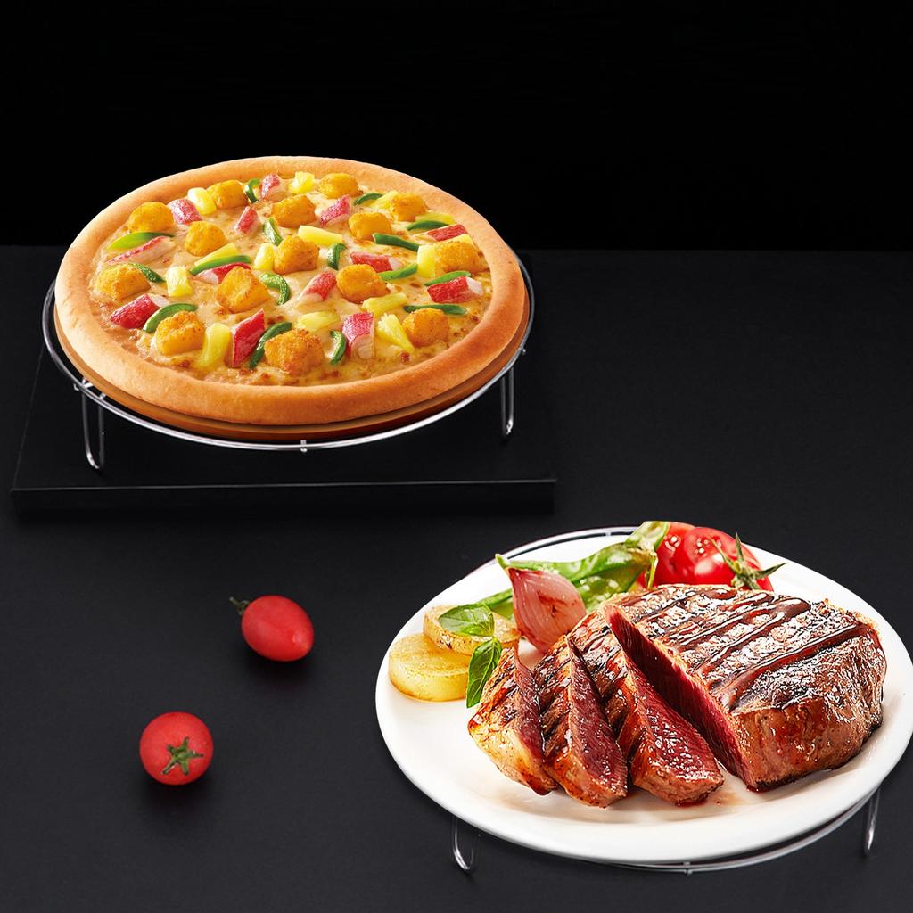 Grilles De Refroidissement Rondes En Acier Inoxydable - Lot De 2 - Diamètre 32 Cm - Pour Pâtisserie Et Barbecue