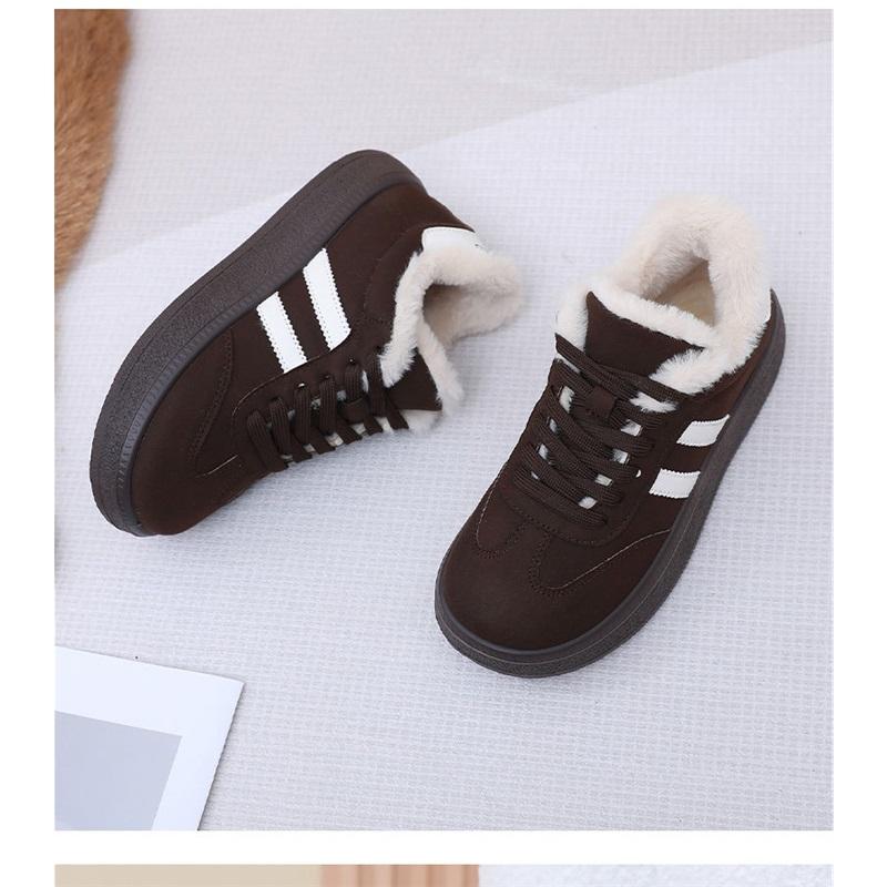 Women's Retro Sports And Casual Shoes With Plush Insulation Thick Soled Board Shoes Cotton Shoes
