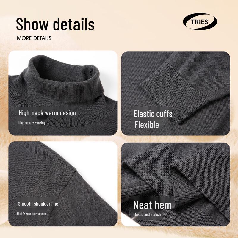 Caizi Men's Half-High Collar Pullover Knit Sweater