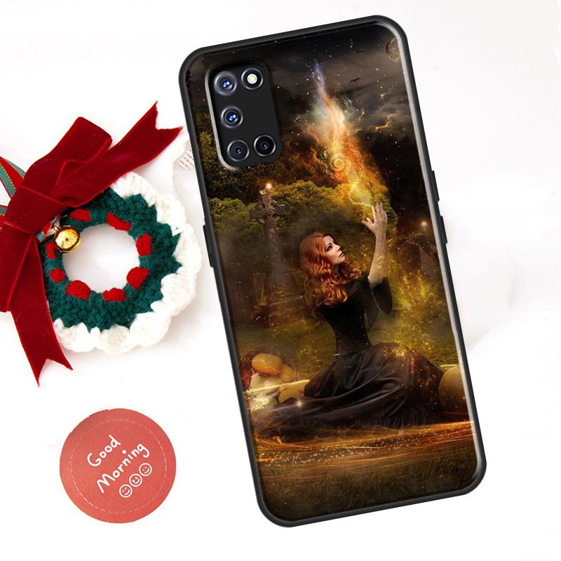 Halloween Moon Witch Horror Coque For OPPO A94 A74 A54 A5 A9 A31 A53 A53S A52 A72 A83 A91 A1K A15 A3S A5S Case Cover
