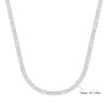 18K White Gold Plated Zirconia Tennis Necklace Choker, 4-Prong, Size Options: 2mm-6mm, Fashion Trend Bestseller