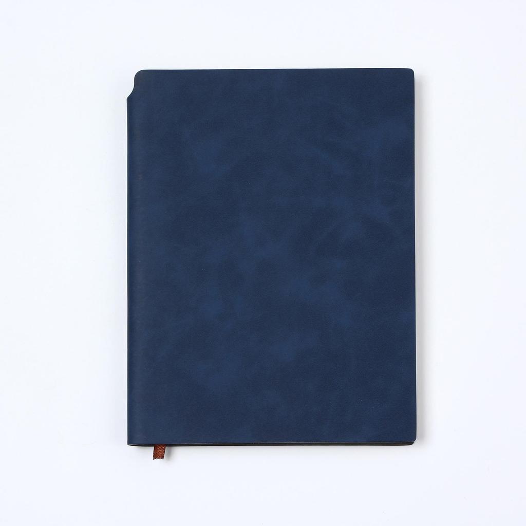 A5 Suede Sheepskin Notebook with Custom Gold & Silver Logo Hot Stamping for Business Meetings