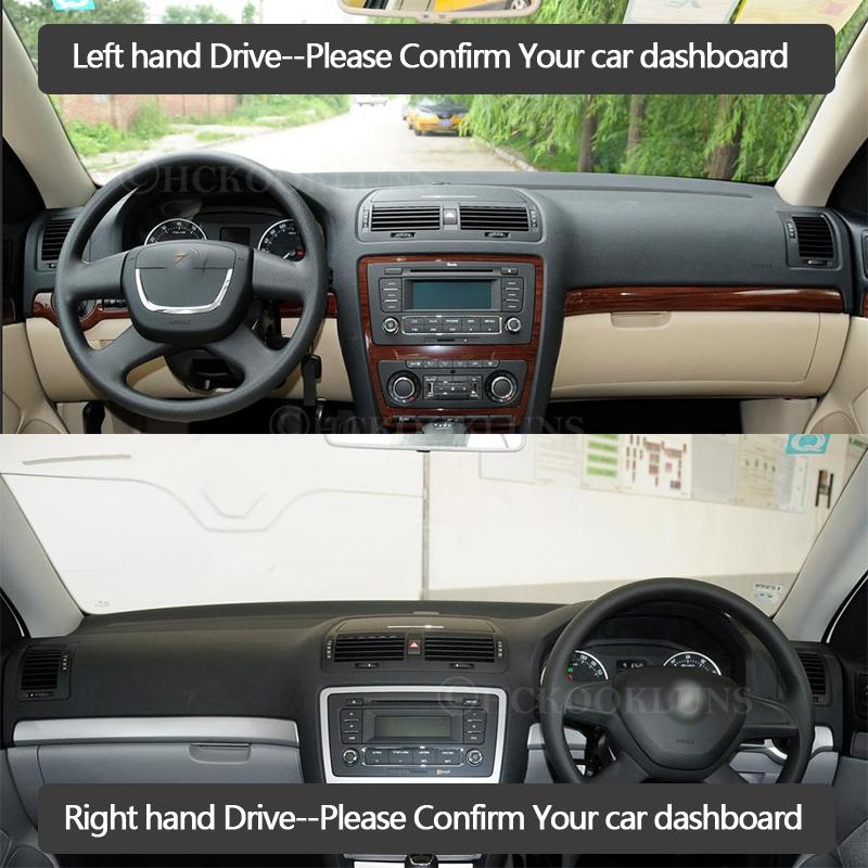 Couverture de tableau de bord, coussinet de protection pour Skoda Octavia 2 A5 MK2 1Z 2005 ~ 2013, accessoires de voiture, pare-soleil de tableau de bord, tapis Anti-UV 2012