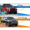 Pair Front Bumper Fog Light Fang Decals Grill Trim For Toyota 4Runner 2014-2024