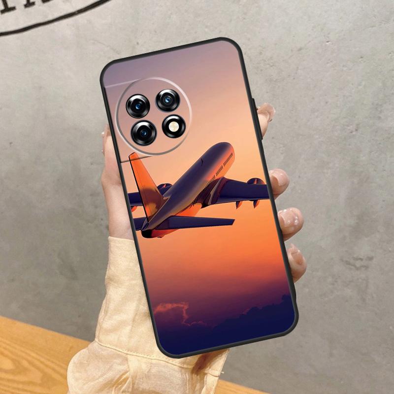 Airplane Plane Aircraft Case For OnePlus 15R 13T 13R 13 12 12R 11 10 9 Pro 10T 8T Nord 5 CE 2 3 4 Lite N20 N30 Cover