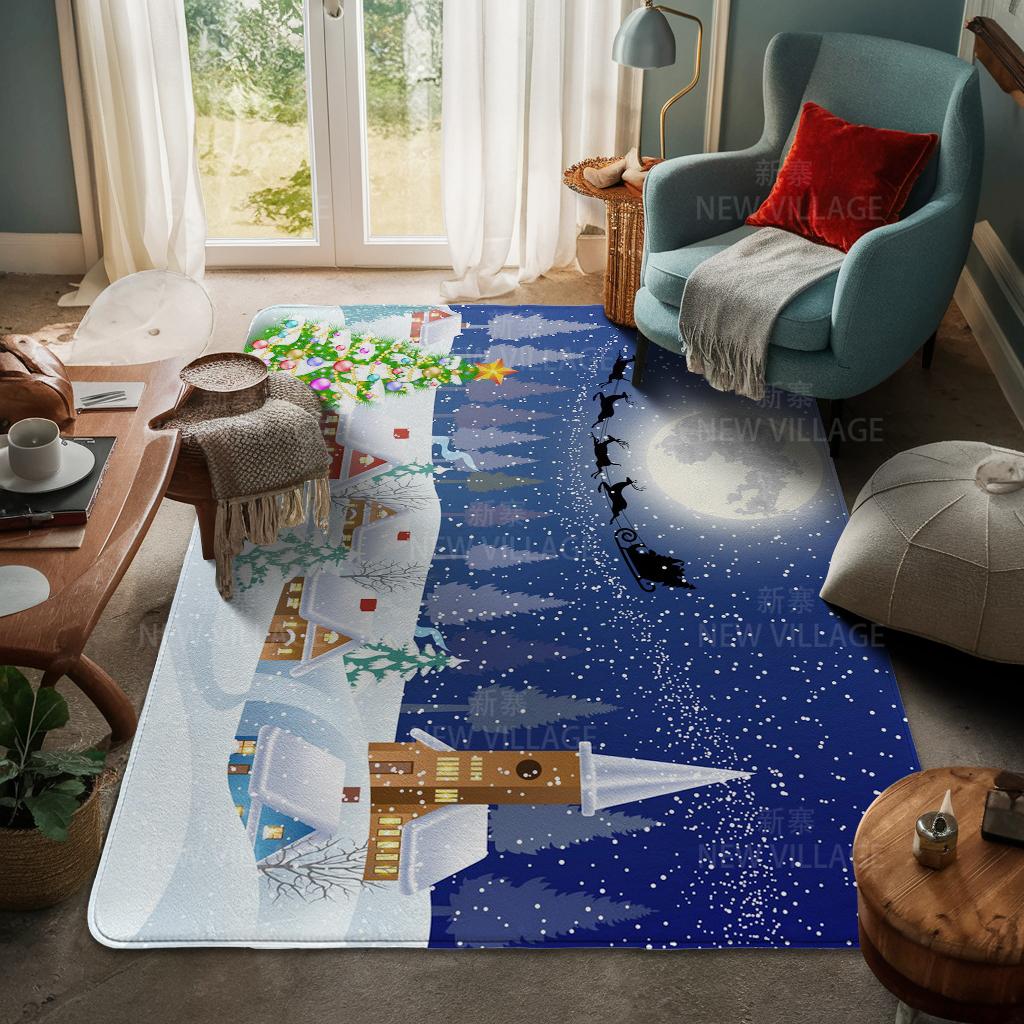 Koberec ke vchodu do domu Rohožka ke dveřím do domu Obývací pokoj Vana Koupelna Protiskluzové koberce s absorpcí vody vana Veselé Vánoce zima